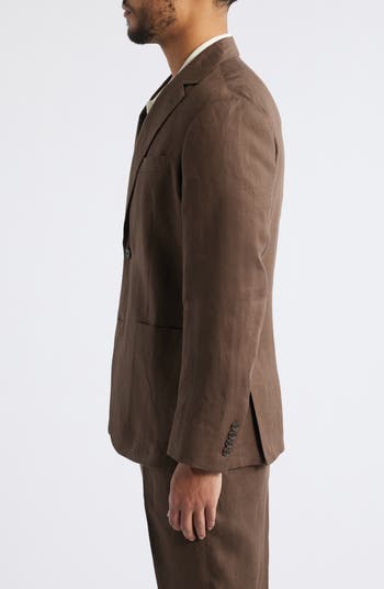 Henrik Trim Fit Solid Italian Linen Suit Separate Jacket