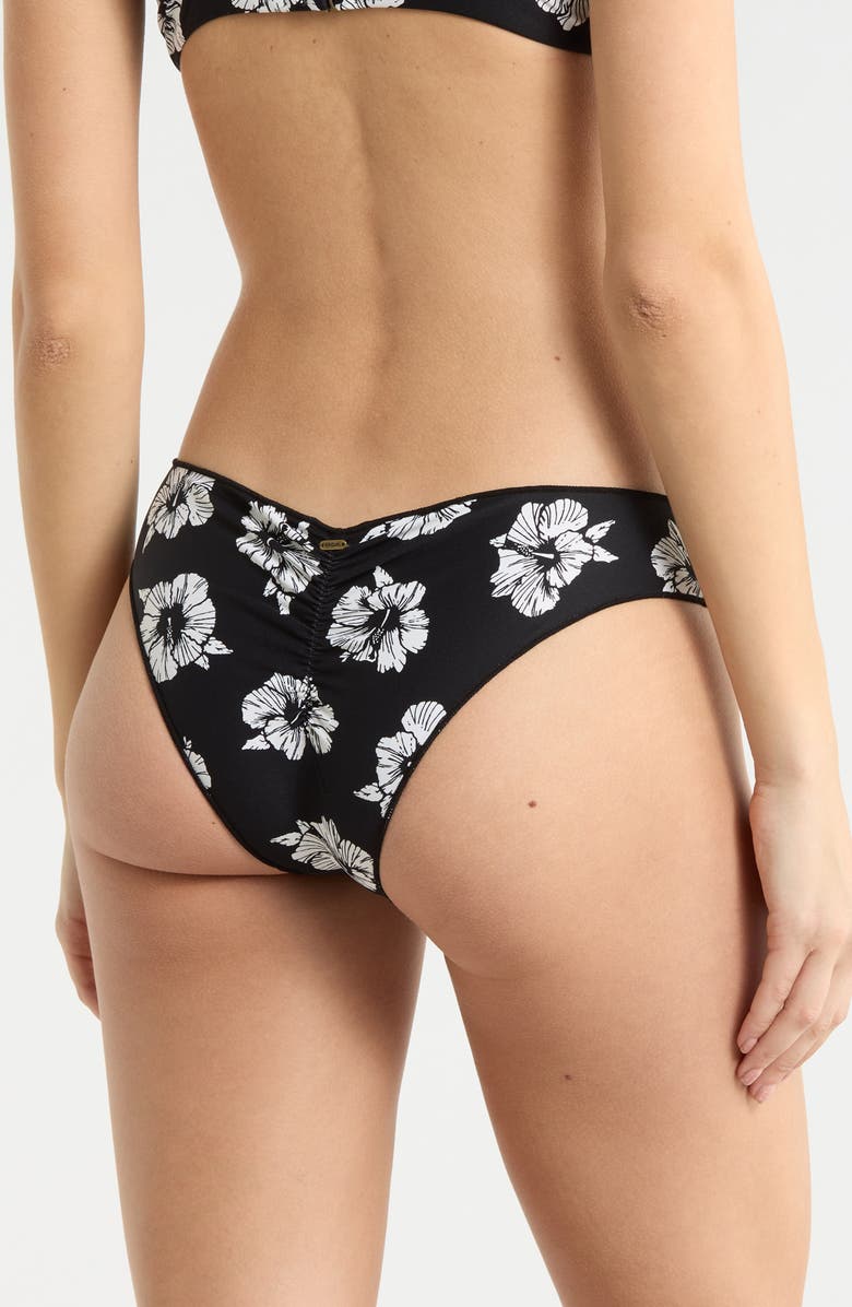 Rip Curl Party Wave Cheeky Hipster Bikini Bottoms, Alternate, color, Black/ White