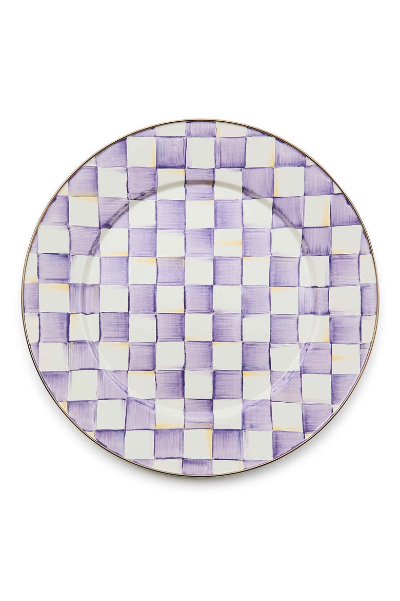 Violet Check Serving Platter, Main, color, VIOLET