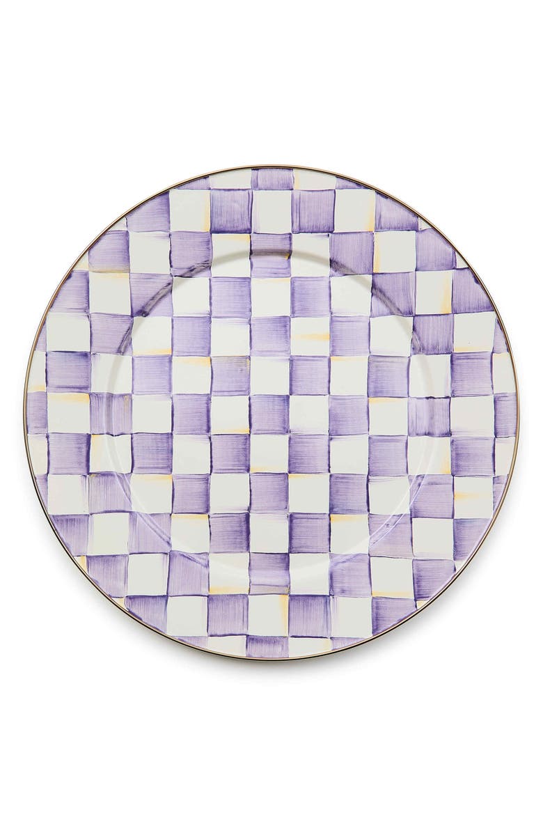 MACKENZIE CHILDS Violet Check Serving Platter, Main, color, Violet