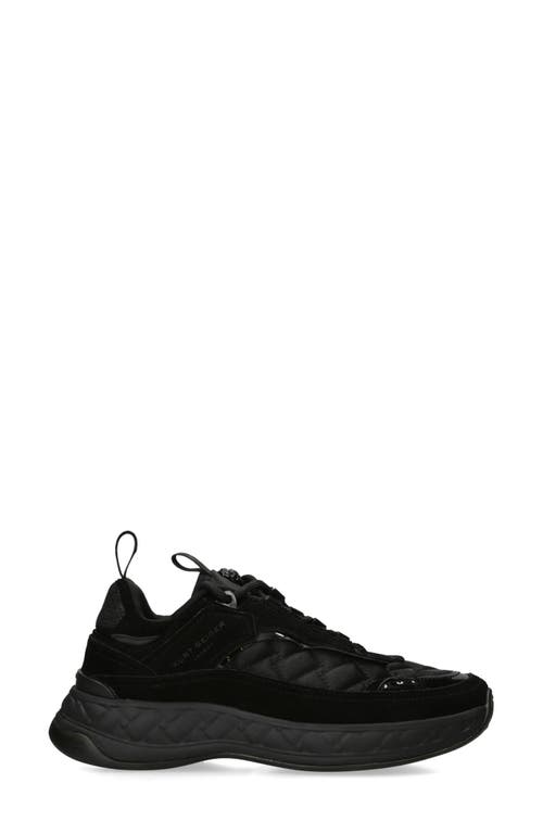 Kurt Geiger London Womens Black Kensington Eagle-head Embellished Suede Low-top Trainers In Black