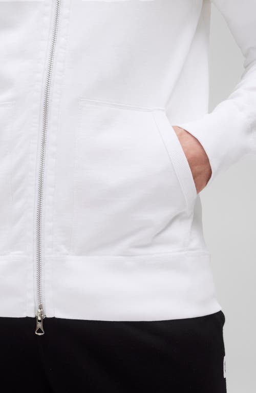 Reigning Champ Zip Hoodie In White