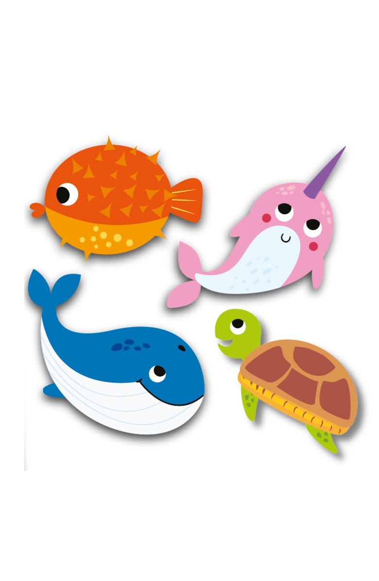 Buddy & Barney Reusable Silicone Sticker Book, Under The Sea, Kids 3+, Alternate, color, Multicolored