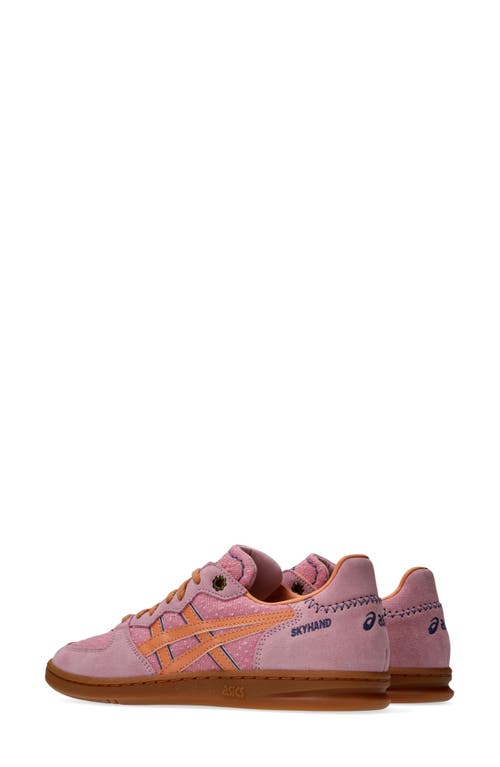 Asics Skyhand Og Embroidered-logo Suede Sneakers In Pink