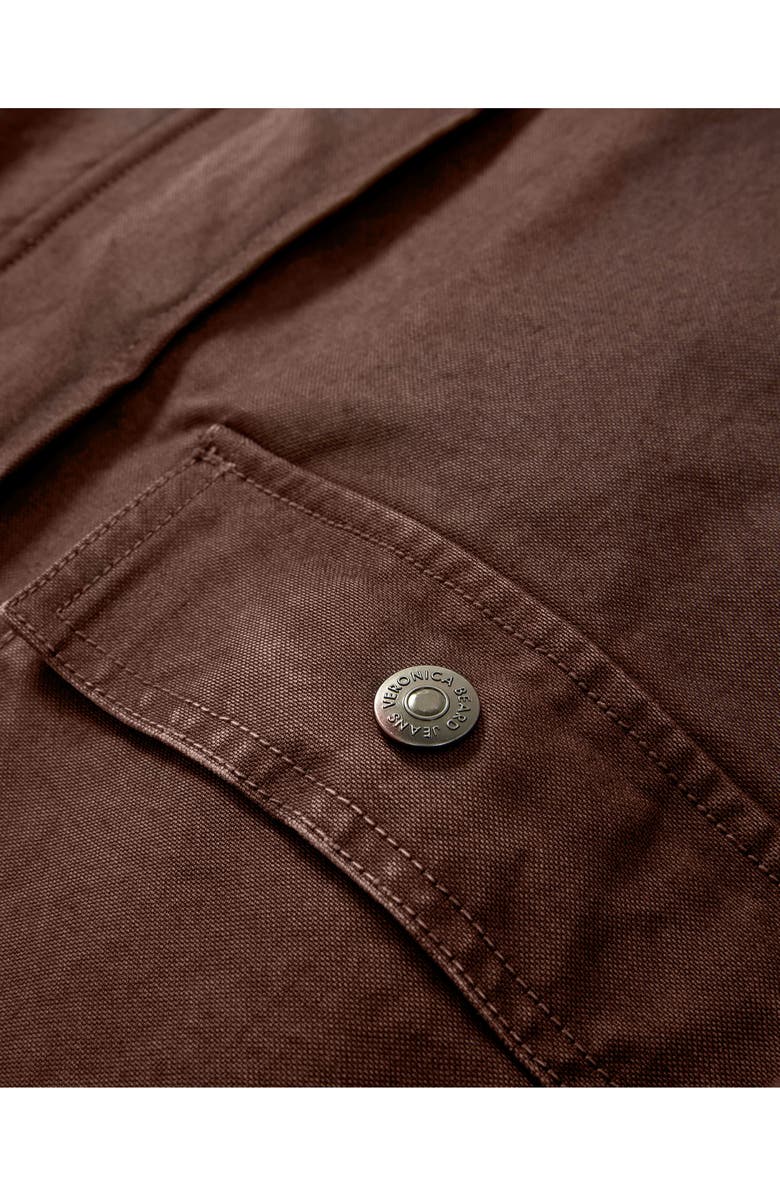 Veronica Beard Arlo Cotton Barn Jacket, Alternate, color, Dark Umber
