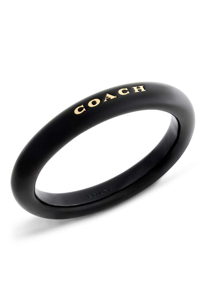 Logo Resin Bangle, Alternate, color, BLACK/ GOLD