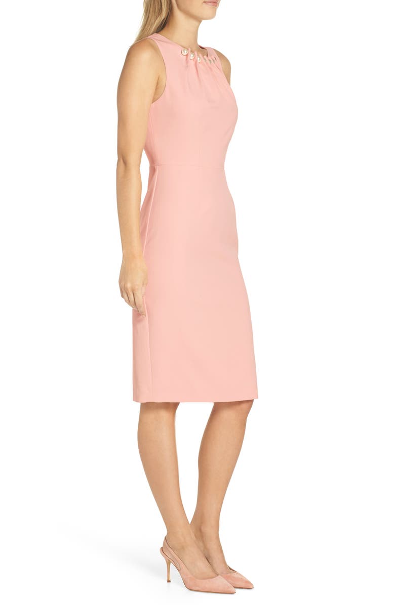 Harper Rose Embellished Neck Sheath Dress, Alternate, color, 