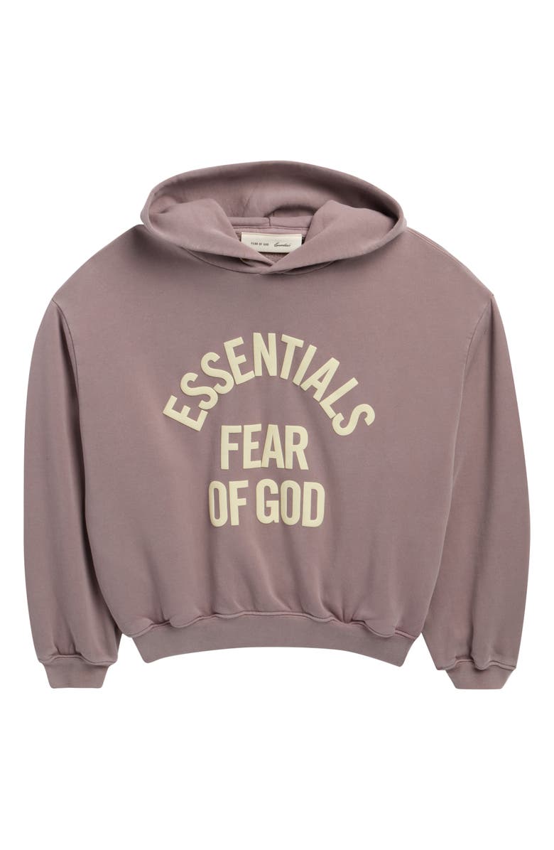Fear of God Essentials Kids' '90s Campus Logo Graphic Hoodie, Main, color, Faded Mauve