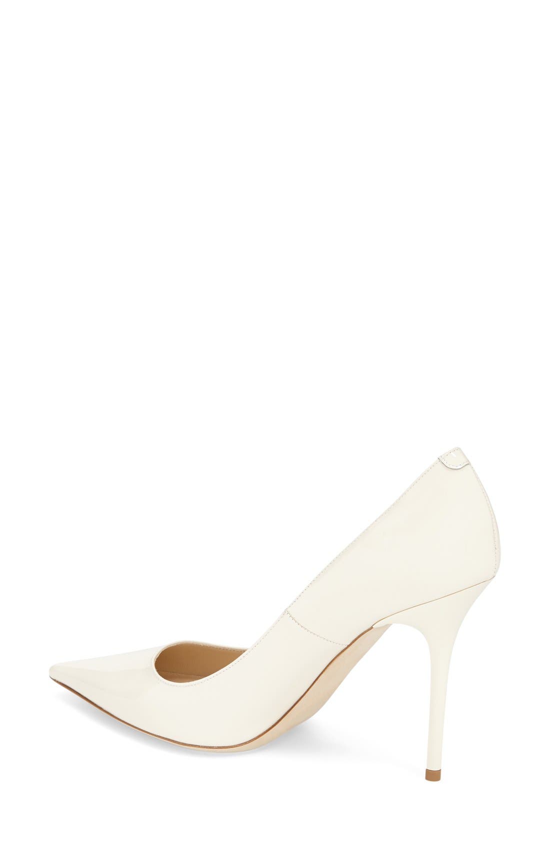'Abel' Pointy Toe Pump, Alternate, color, IVORY PATENT