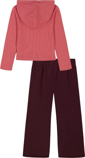 Graphic Hoodie & Wide Leg Pants Set