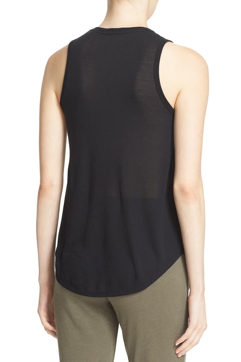 'Sweetheart' Modal Tank, Alternate, color, BLACK