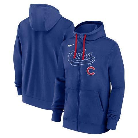Men's Nike Royal Chicago Cubs Knockout Script Full-Zip Hoodie