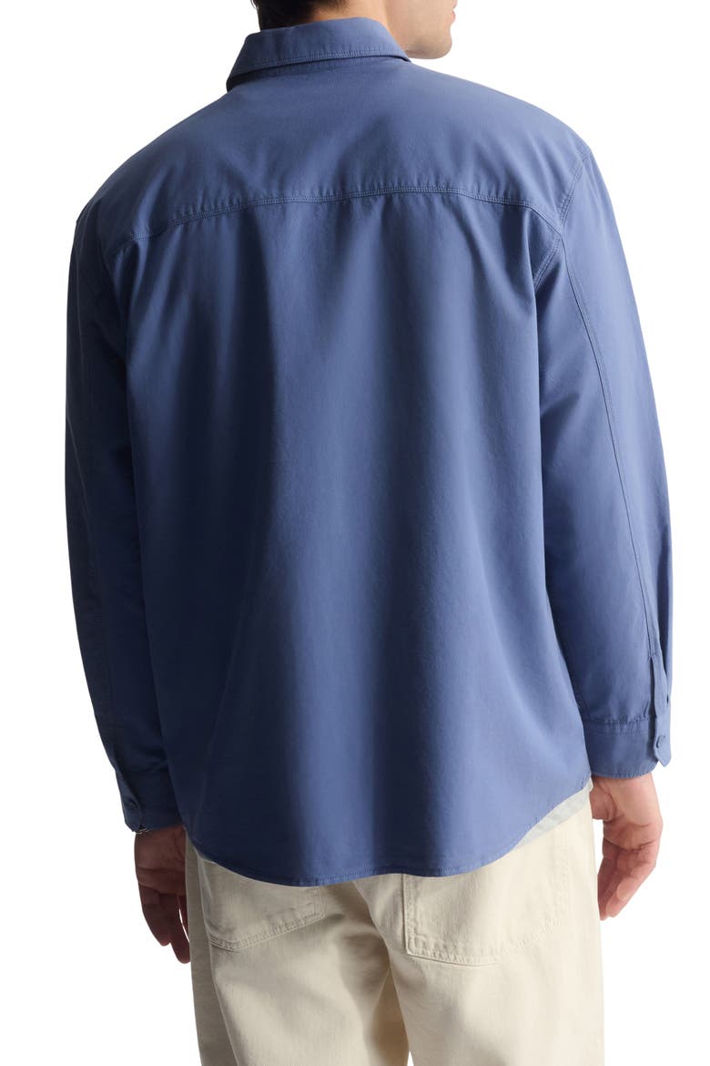 Cotton Button-Up Shirt, Alternate, color, BIJOU BLUE