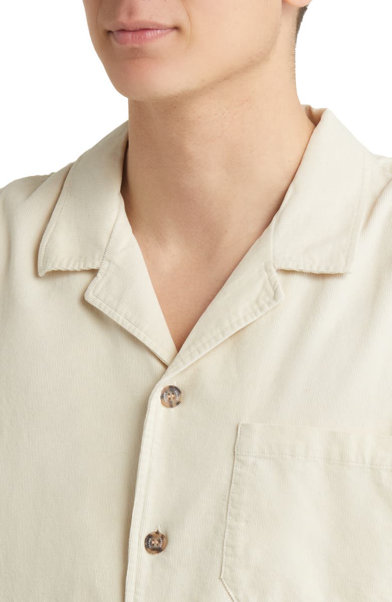 FRAME Short Sleeve Corduroy Camp Shirt, Alternate, color, 