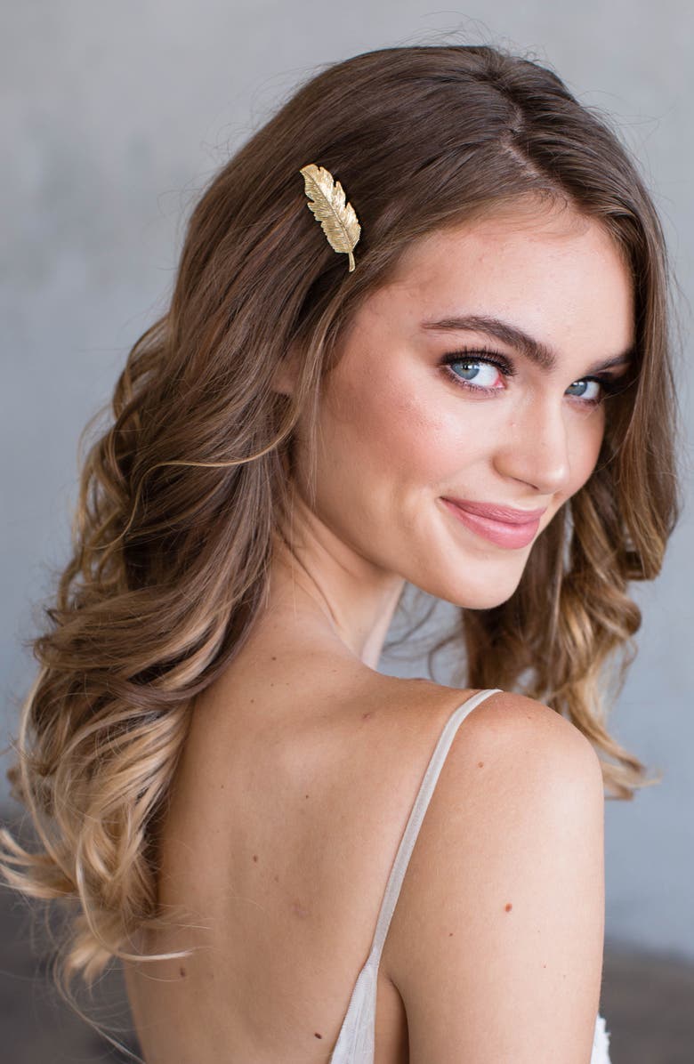 Brides & Hairpins Leticia Hair Clip, Alternate, color, Gold