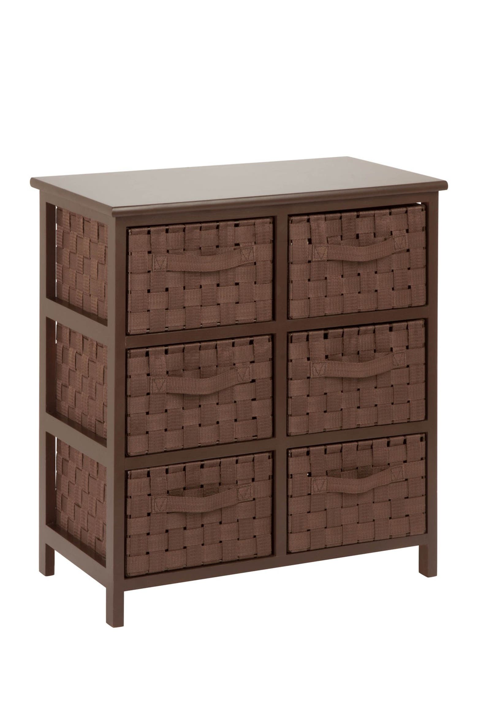 Java Color In Office HONEY-CAN-DO Java Brown Woven 6-Drawer Chest | Nordstromrack