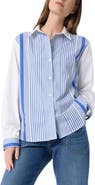 DO by Dee Ocleppo Noelle Stripe Cotton Button-Up Shirt