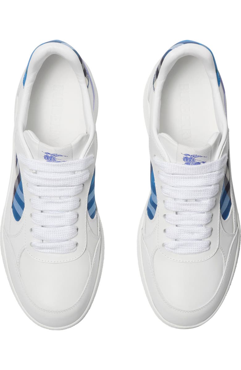 Burberry Terrace Check Court Sneaker, Alternate, color, White/ Hyacinth Ip Ch