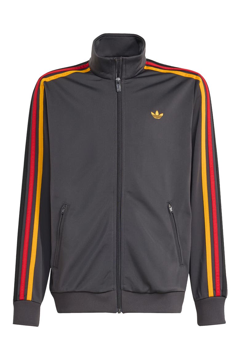 Kids' Firebird Recycled Polyester Track Jacket, Main, color, UTILITY BLACK/ COLLEGIATE GOLD