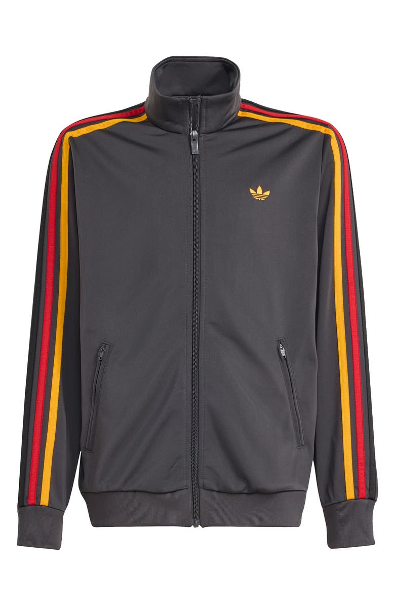 adidas Originals Kids' Firebird Recycled Polyester Track Jacket, Main, color, Utility Black/ Collegiate Gold
