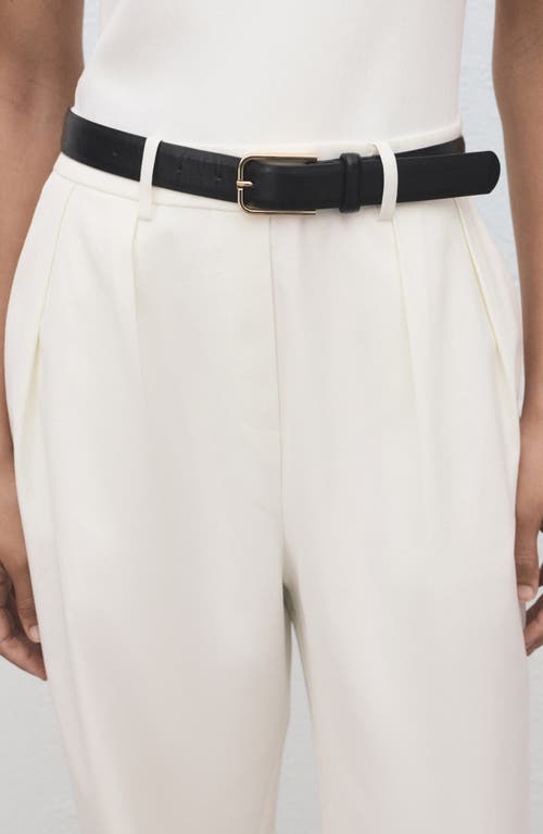 Mango Sleeveless Belted Wide Leg Jumpsuit In White
