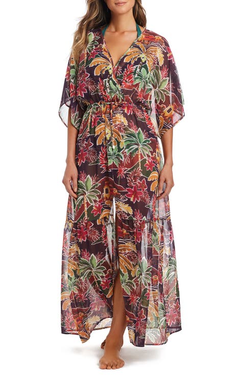 Floral Print Cover-Up Dress