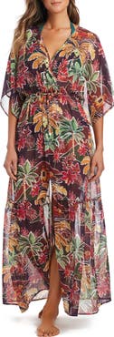 BLEU by Rod Beattie Floral Print Cover-Up Dress