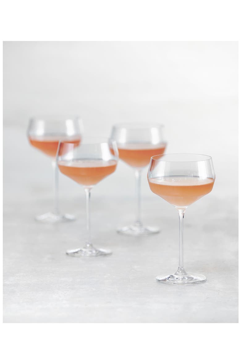 Gigi Set of 4 Coupe Glasses, Alternate, color, CLEAR