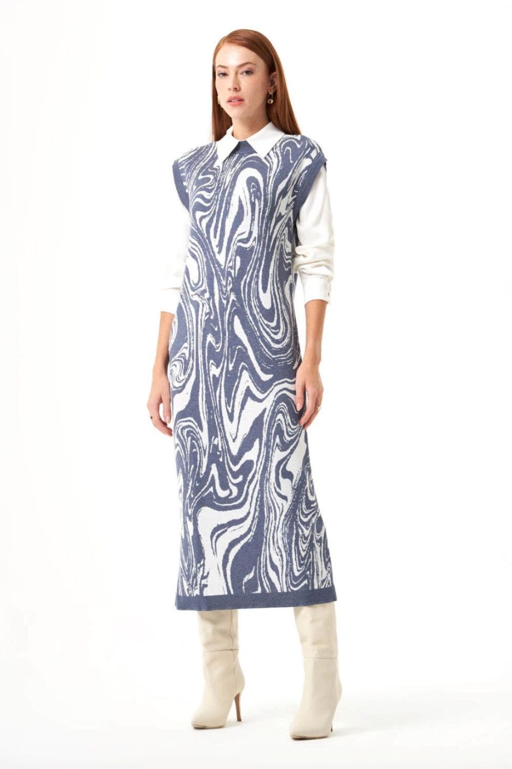 Special Patterned Knitwear Dress - image 3
