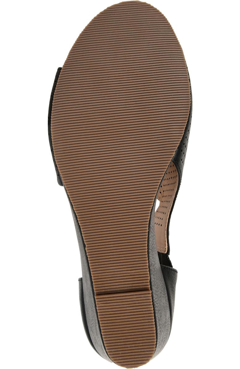 Journee Collection Aretha Perforated Wedge Sandal - Wide Width, Alternate, color, Black
