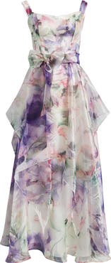 Eliza J Floral Off the Shoulder Ballgown