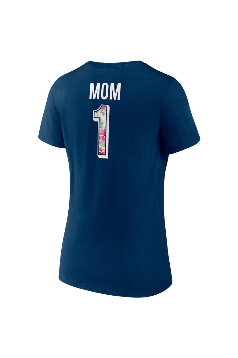 Women's Fanatics Branded Deep Sea Blue Seattle Kraken Team Mother's Day V-Neck T-Shirt, Alternate, color, Navy