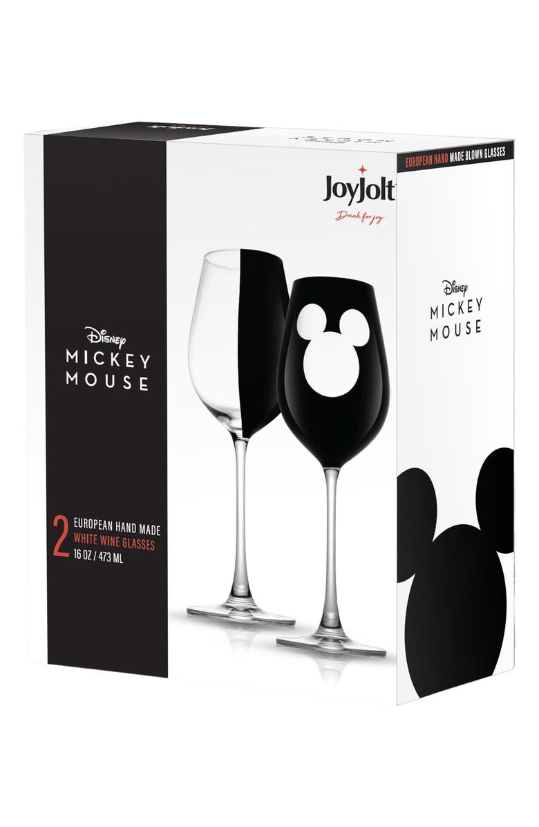 JoyJolt Set of 2 Disney<sup>®</sup> White Wine Glass, Alternate, color, 