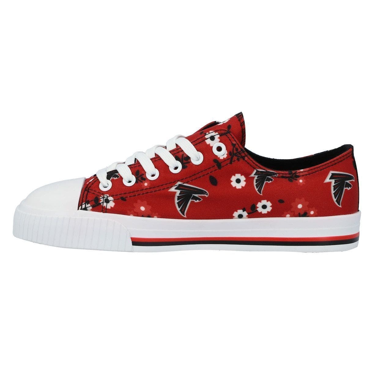 FOCO Women's FOCO Red Atlanta Falcons Flower Canvas Allover Shoes, Main, color, 