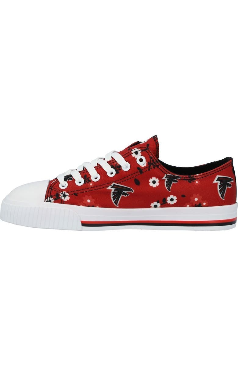 FOCO Women's FOCO Red Atlanta Falcons Flower Canvas Allover Shoes, Main, color,