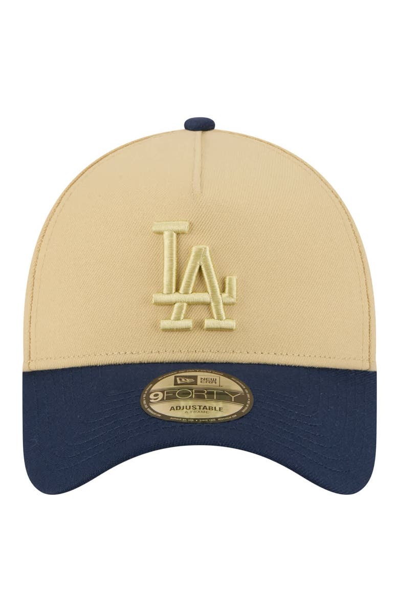 New Era Men's New Era Gold/Navy Los Angeles Dodgers x LA 84 9FORTY Adjustable Hat, Alternate, color, Gold