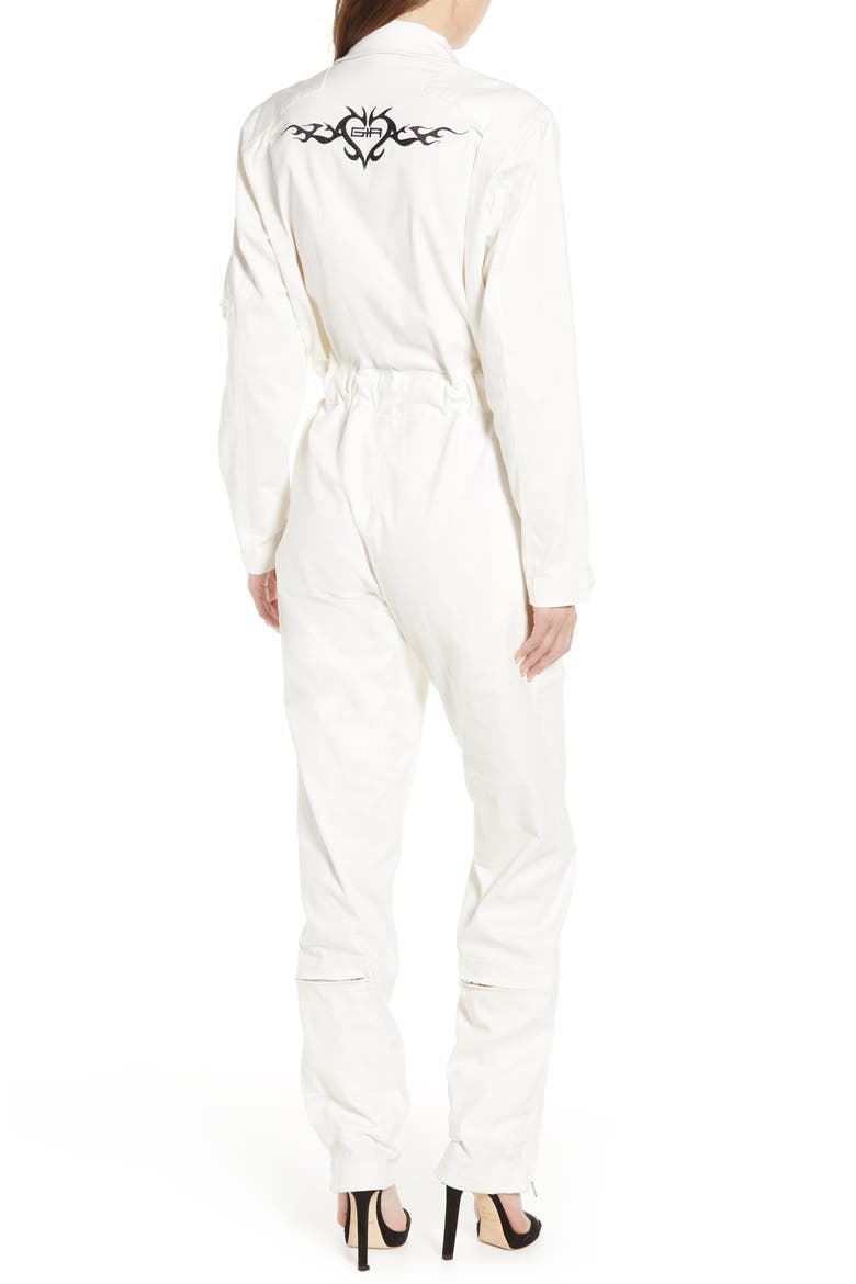 Neo-Noir Boiler Jumpsuit, Alternate, color, WHITE