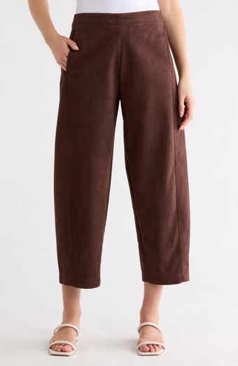 MAX STUDIO Faux Suede Barrel Pants