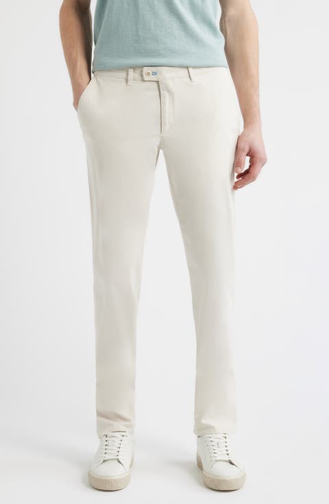 Fabio IDX Flat Front Modern Fit Cotton Blend Chinos