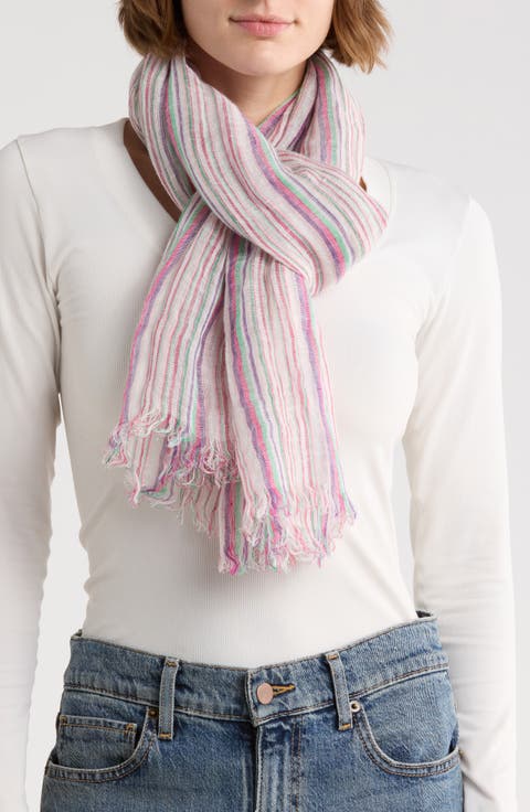 Stripe Linen Scarf