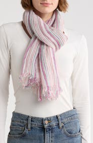 La Fiorentina Stripe Linen Scarf