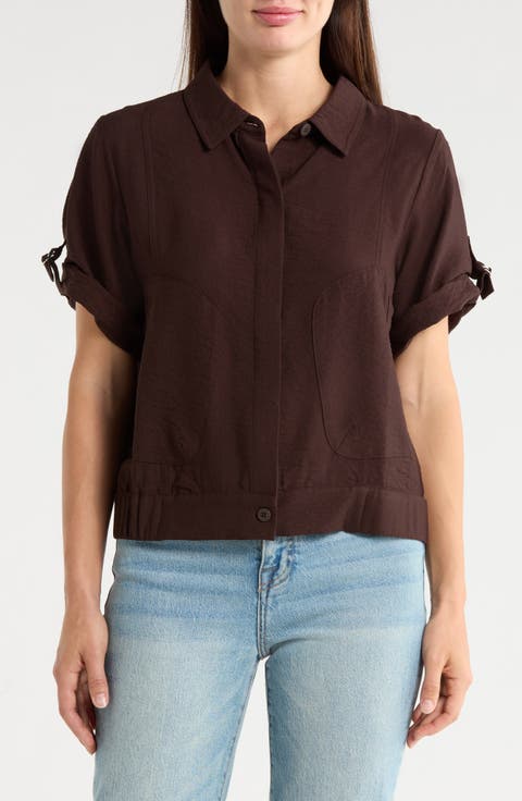 Short Sleeve Roll Tab Jacket