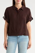 DKNY Short Sleeve Roll Tab Jacket