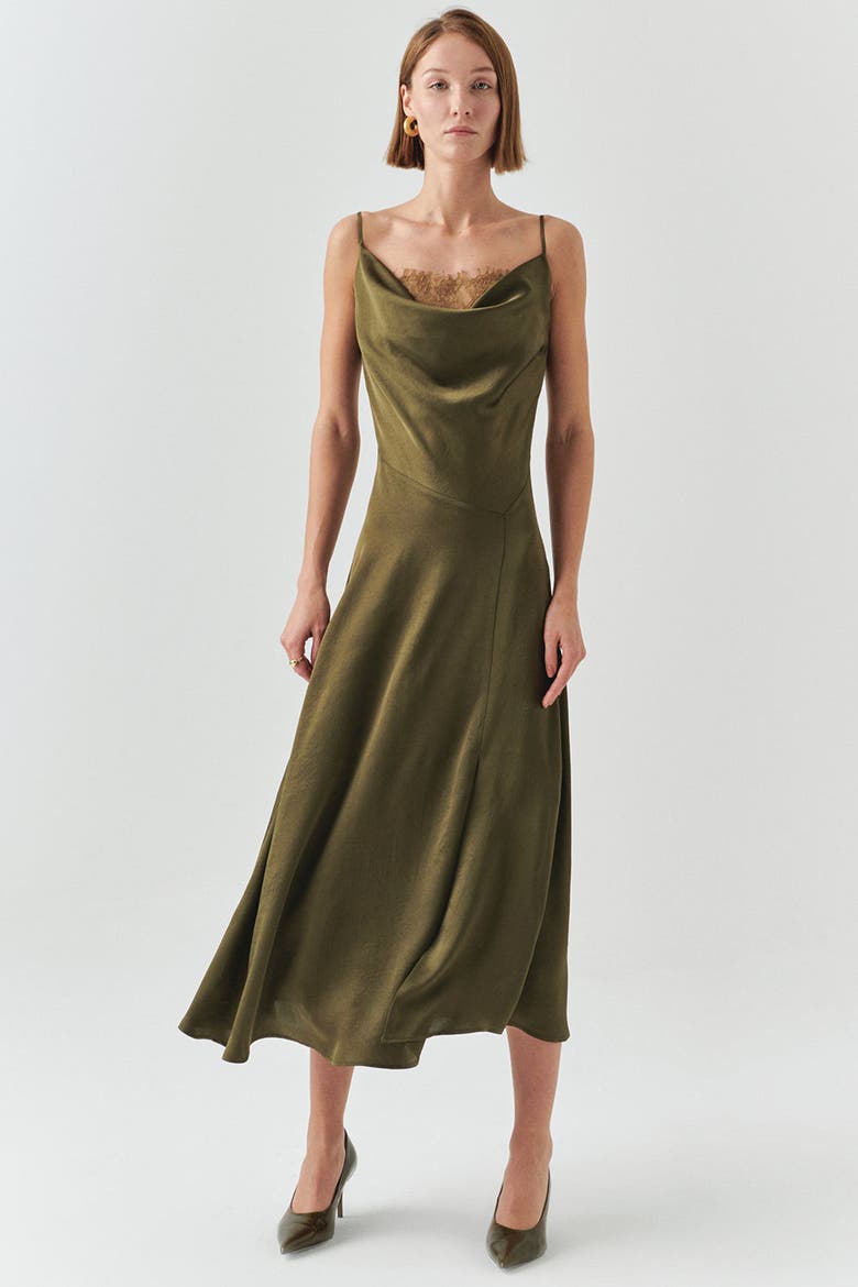 Macy Midi Dress, Alternate, color, KHAKI