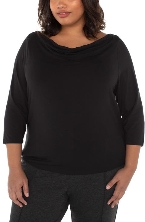 Cowl Neck Top (Regular & Plus)