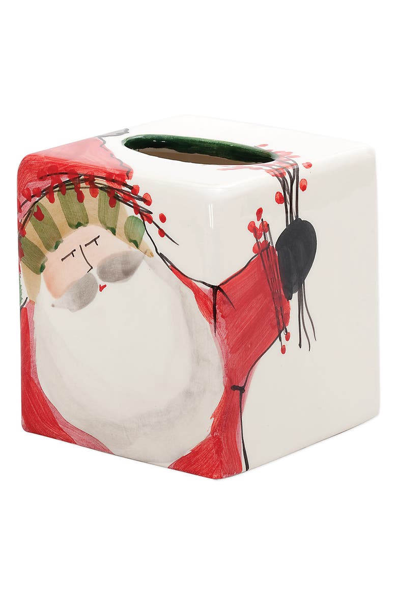 VIETRI Old St. Nick Tissue Box, Main, color, 