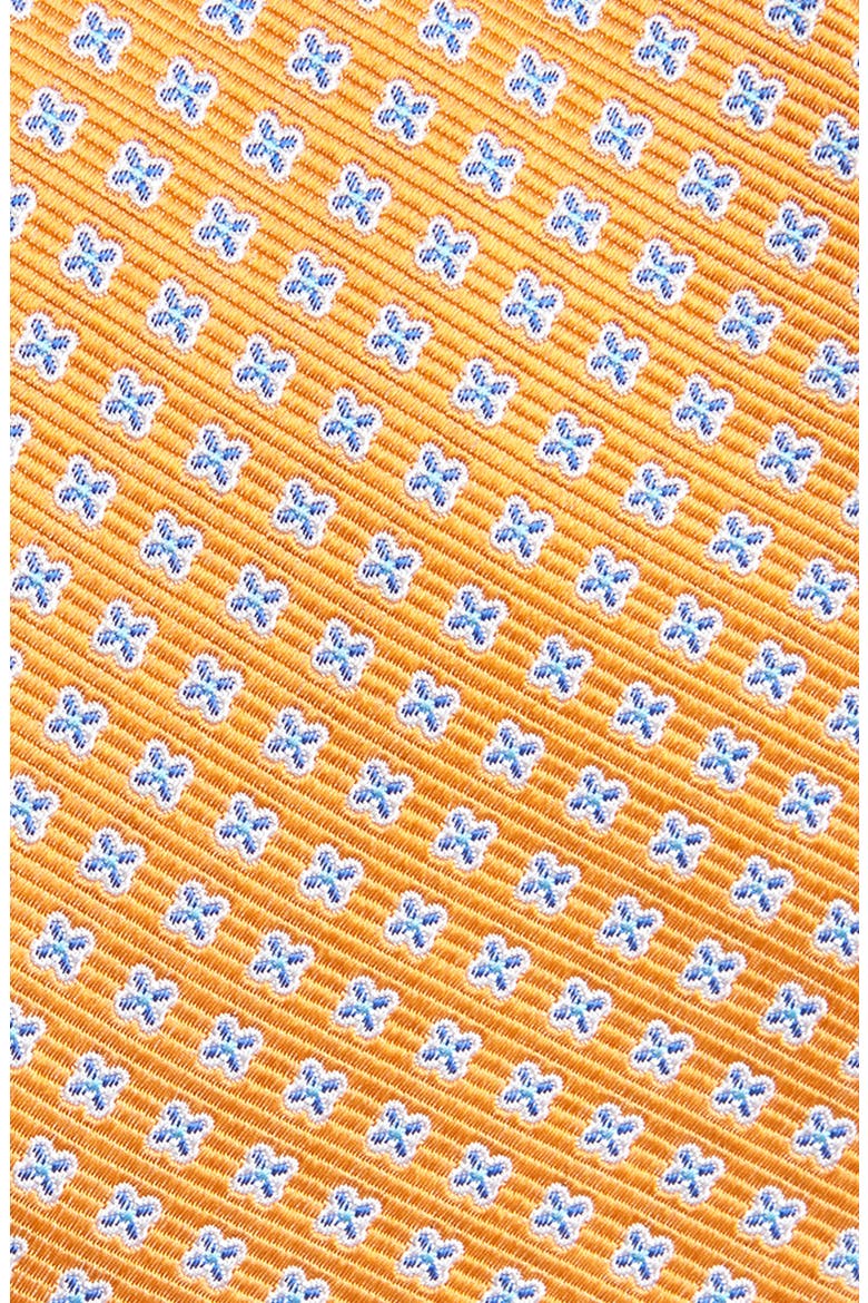 Quatrefoil Medallion Silk Tie, Alternate, color, ORANGE