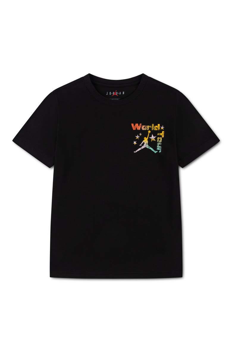 Kids' Wold Tour Cotton Blend Graphic T-Shirt, Main, color, BLACK