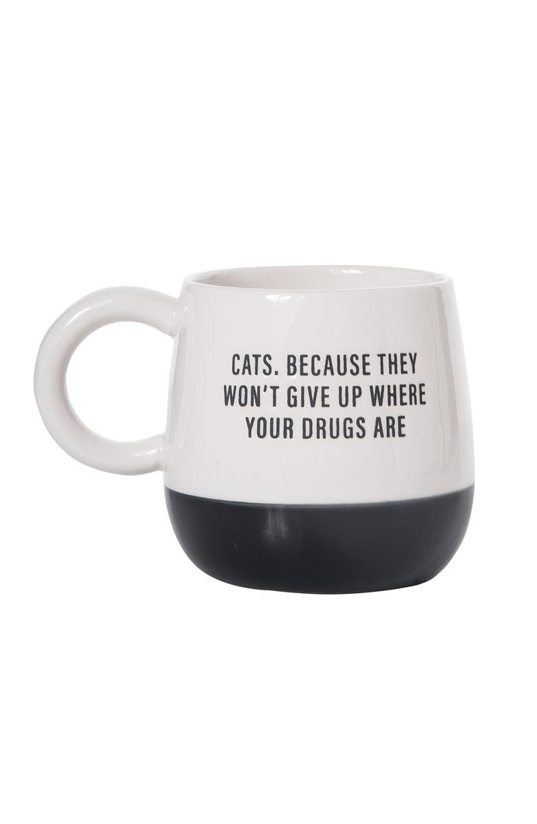 Totalee Gift Cats Mug Ceramic White, Main, color, White