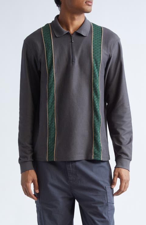 Long Sleeve Paneled Polo